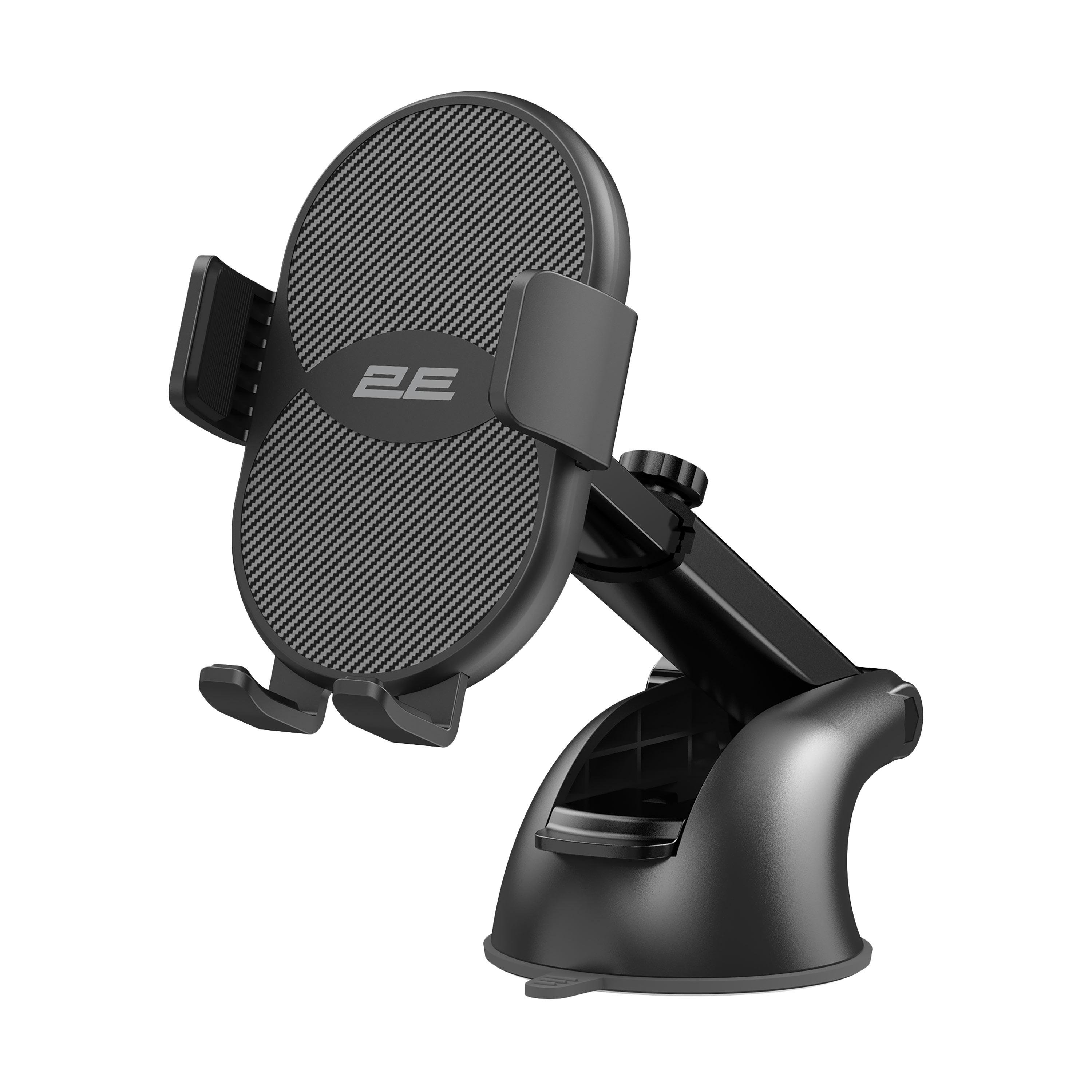 Тримач телефону в автомобіль 2Е Standard на лобове скло/панель Чорний (2E-WCQ01-12) Тримач телефону в автомобіль 2Е Standard на лобове скло/панель Чорний (2E-WCQ01-12)