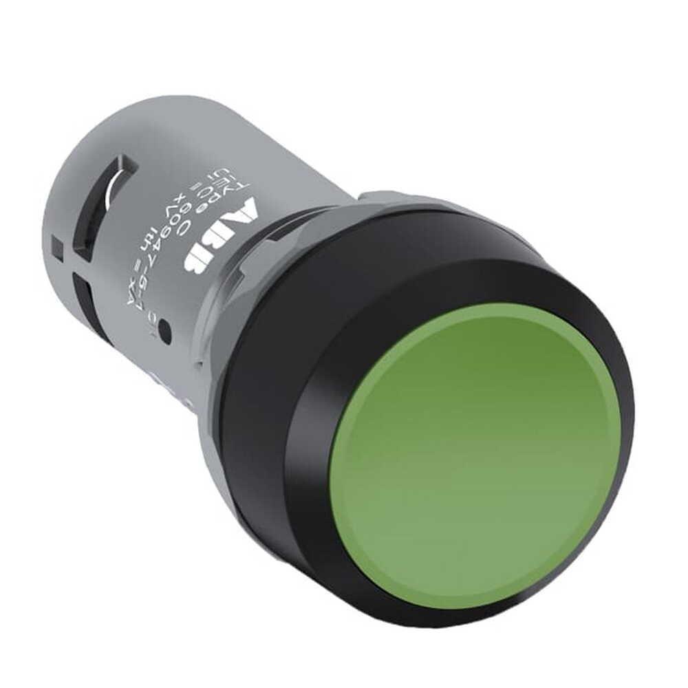 Кнопка плоска ABB CP1-10G-10 без фіксації Зелений (1SFA619100R1012)
