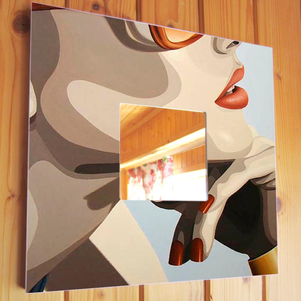 Дзеркало декоративне картина Модниця 260х260 мм (M00182)