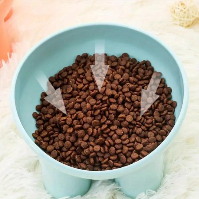 Миска для кошек пластиковая приподнятая на ножках правильной формы глубокая 13x13x7,5 см Бирюзовый (D-0164) - фото 5