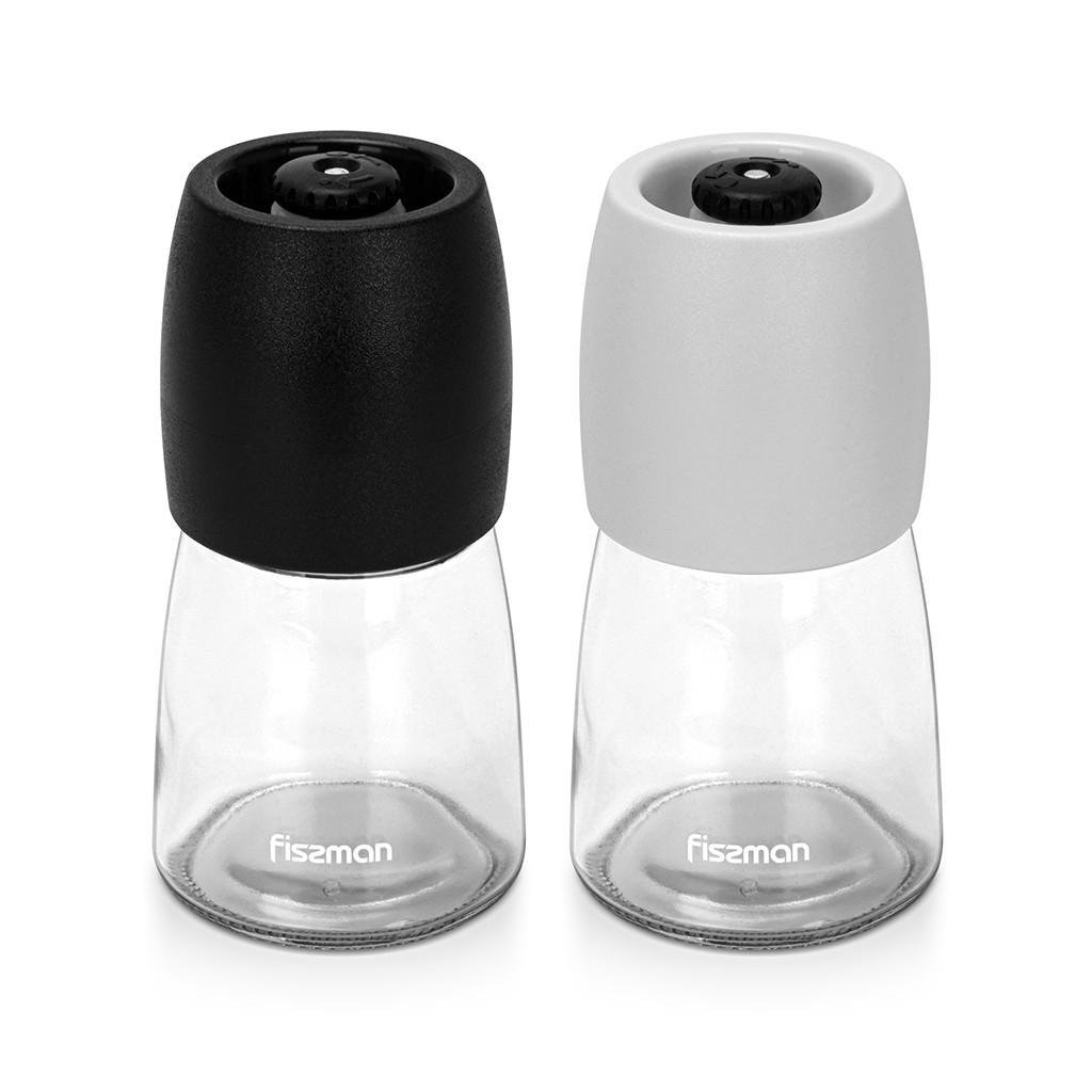 Набір млинів Fissman для солі та перцю 5х13 см 130 мл зі скла (8080)
