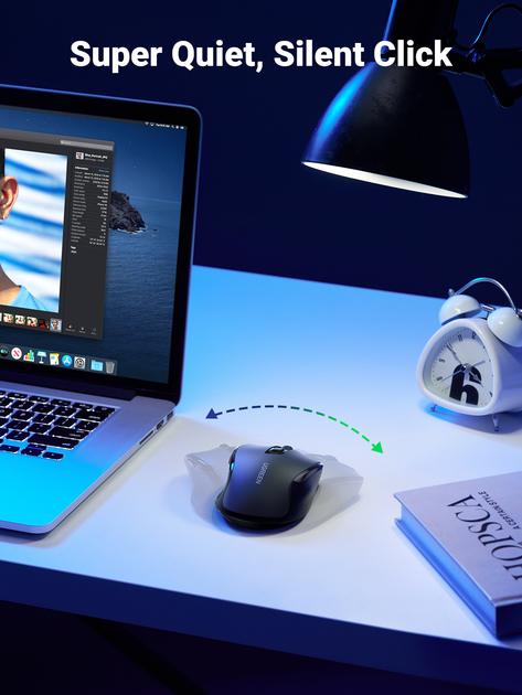 Мышь беспроводная бесшумная Ugreen MU006 Ergonomic Wireless Mouse - фото 6 Мышь беспроводная бесшумная Ugreen MU006 Ergonomic Wireless Mouse - фото 6