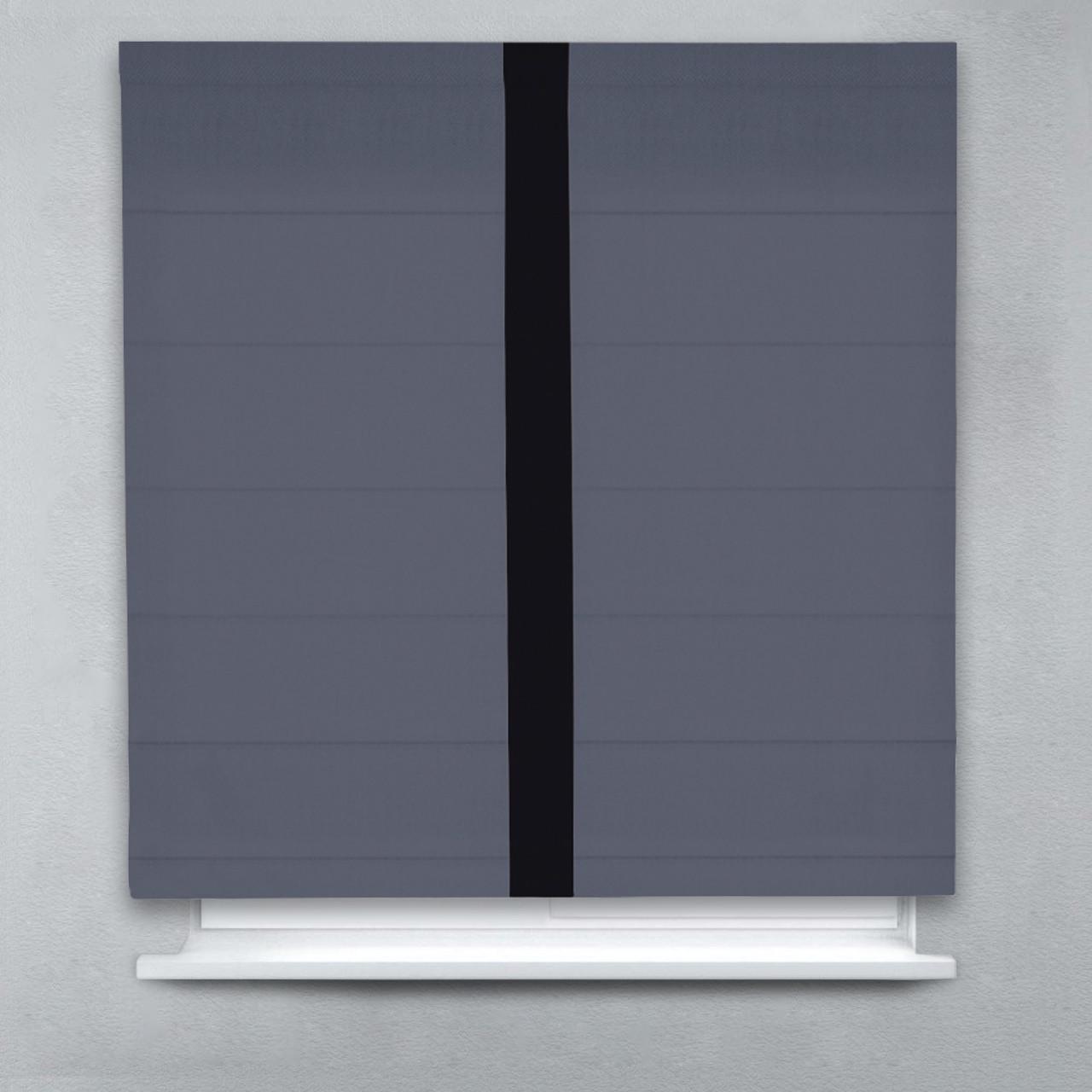 Римская штора Блэкаут Перфект с кантом по центру 180х170 см Графитовый/Черный