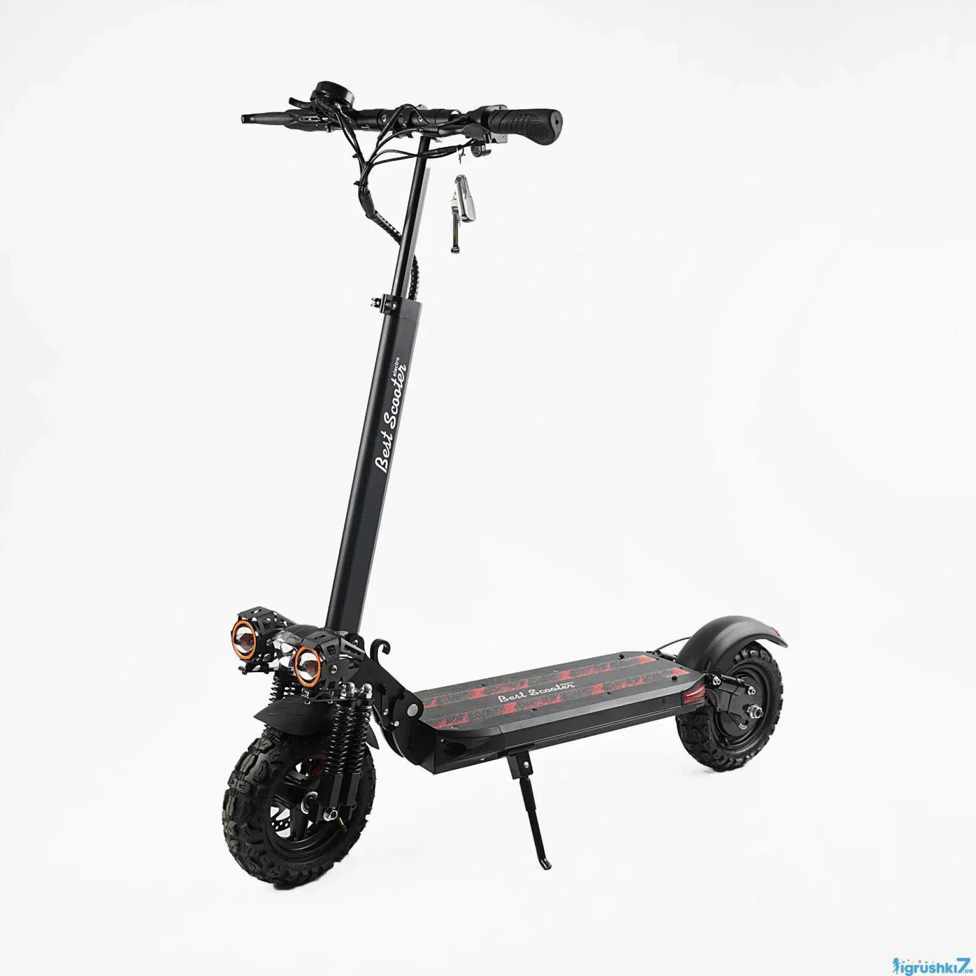 Електросамокат Best Scooter BS-90712 із сидінням 1200W 48V 21Ah Чорний - фото 2 Електросамокат Best Scooter BS-90712 із сидінням 1200W 48V 21Ah Чорний - фото 2