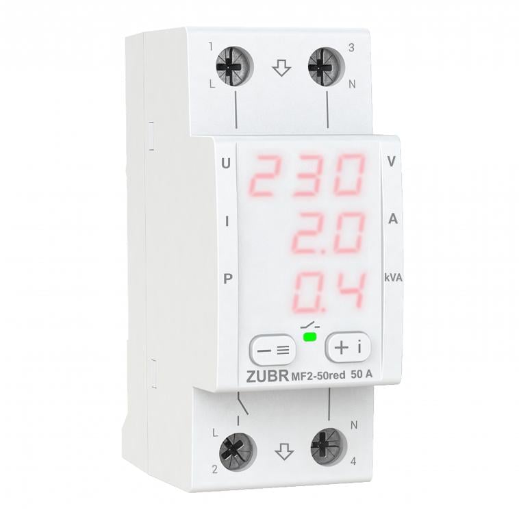 Реле мультифункціональне ZUBR MF2-50/50 А/11 000 ВА (4820120221774) - фото 1 Реле мультифункціональне ZUBR MF2-50/50 А/11 000 ВА (4820120221774) - фото 1