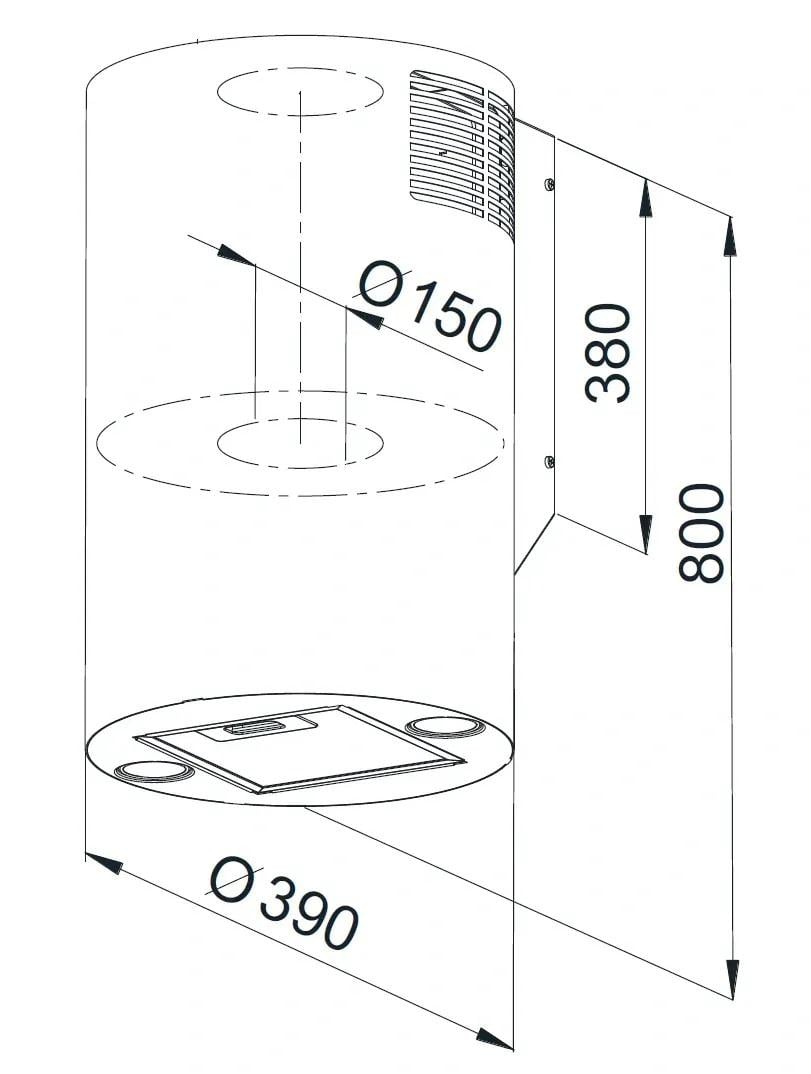 Вытяжка вертикальная Gunter&Hauer MARGARETTE WALL IX с дисплеем и пультом - фото 3