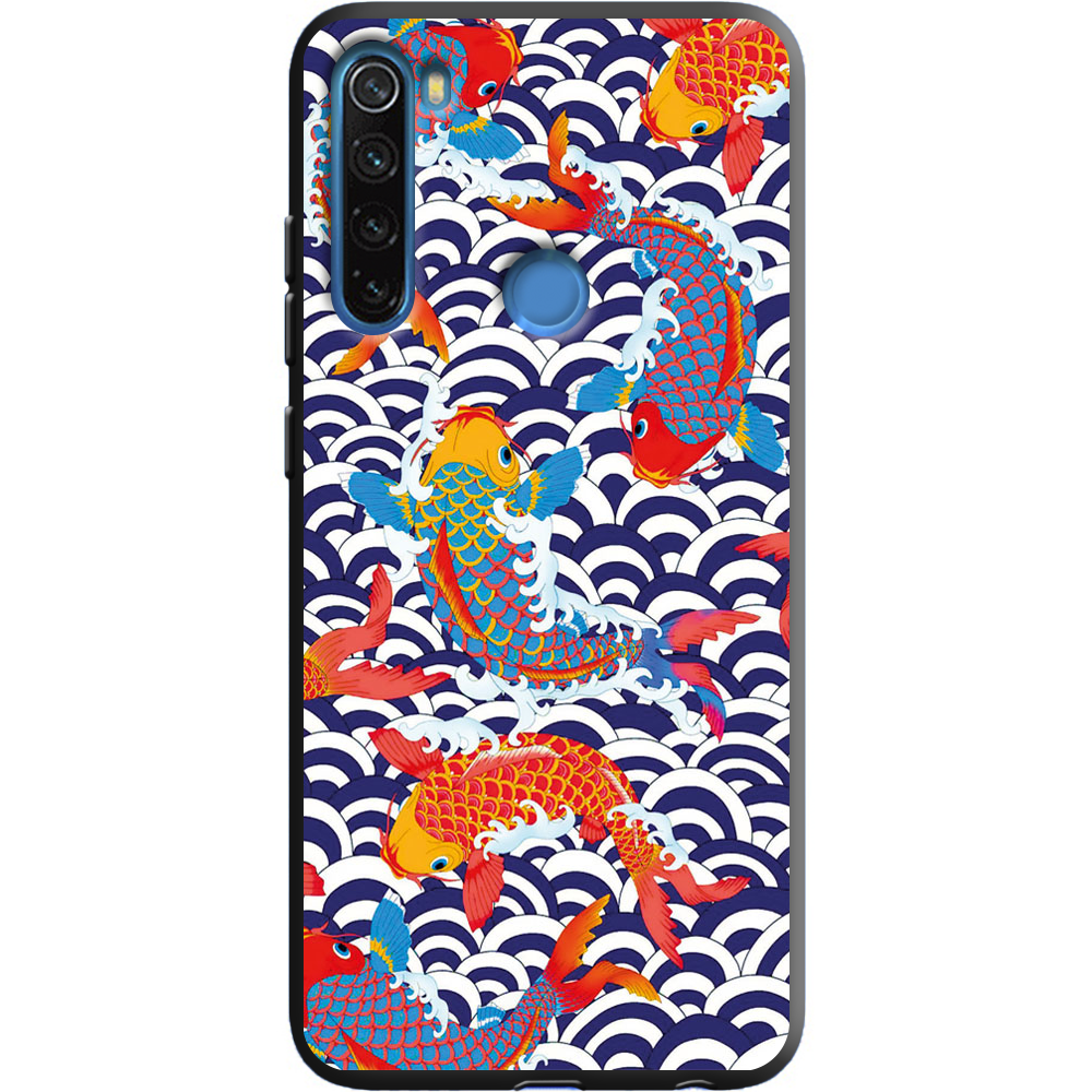 Чехол Boxface Xiaomi Redmi Note 8 Koi Fish Черный силикон (38214-up2477-38332)