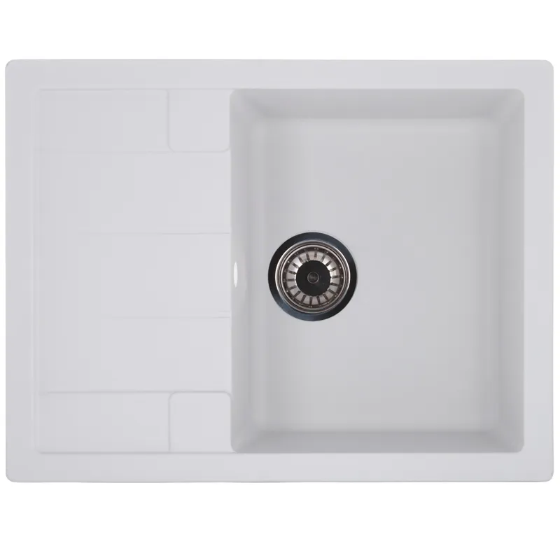 Мойка кухонная Zerix ZS-6550S-01 Белый (ZX4539)