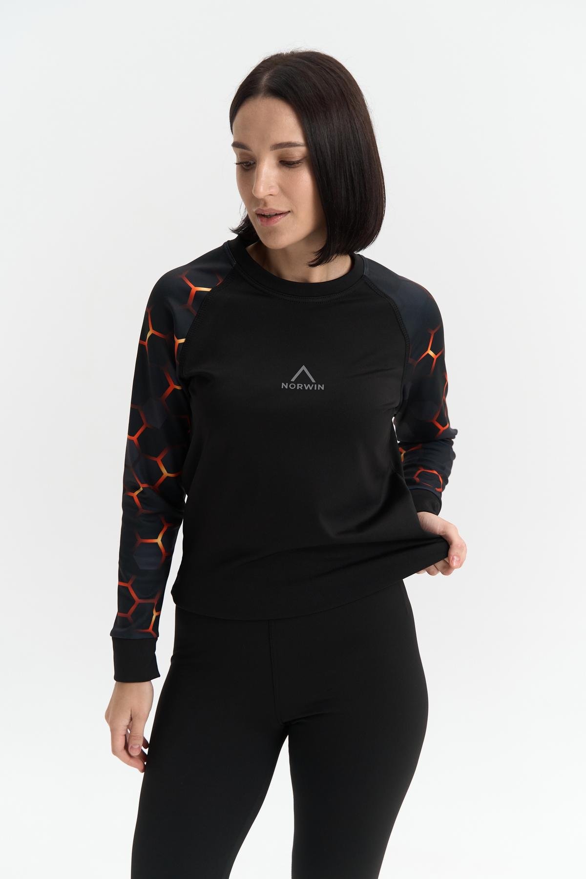 Термобілизна жіноча зимова з принтами Norwin L Чорний (31209700)