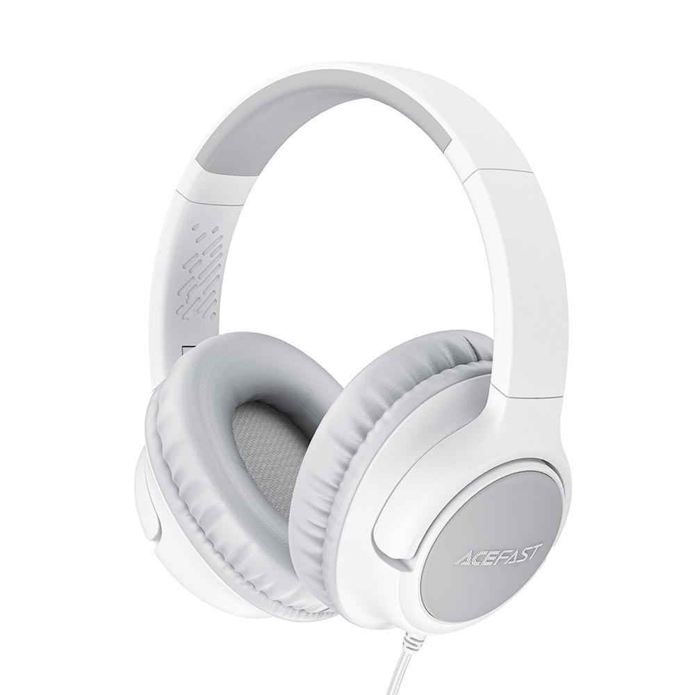 Навушники дротові ACEFAST H18 wired headset for kids Grey White (6974316287032)