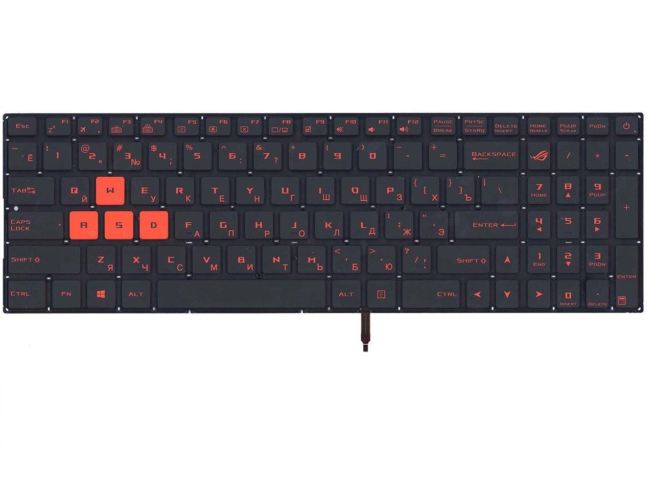 Клавиатура для ноутбука Asus FX60 FX60VM матовая (0KNB0-6612RU00)