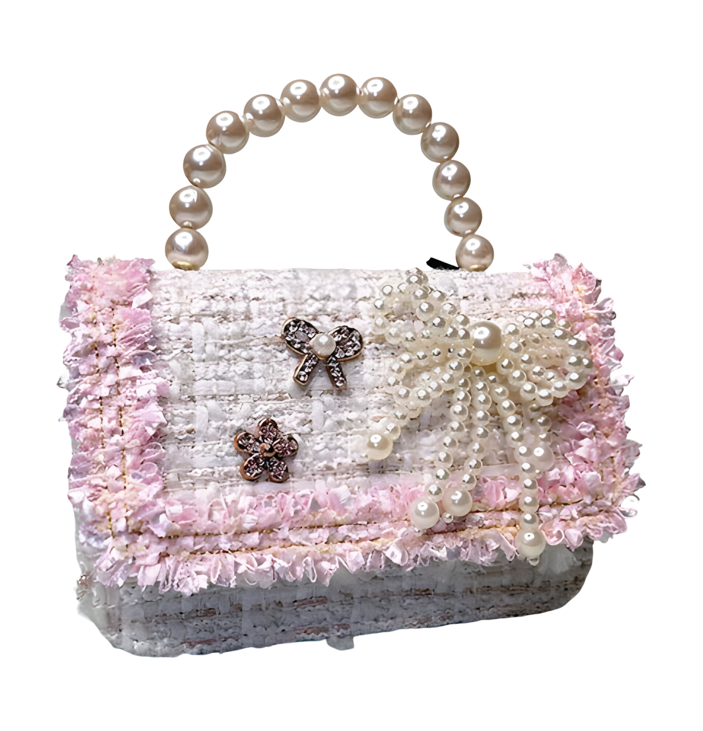 Дитяча сумка з бісером Білий (24-557)