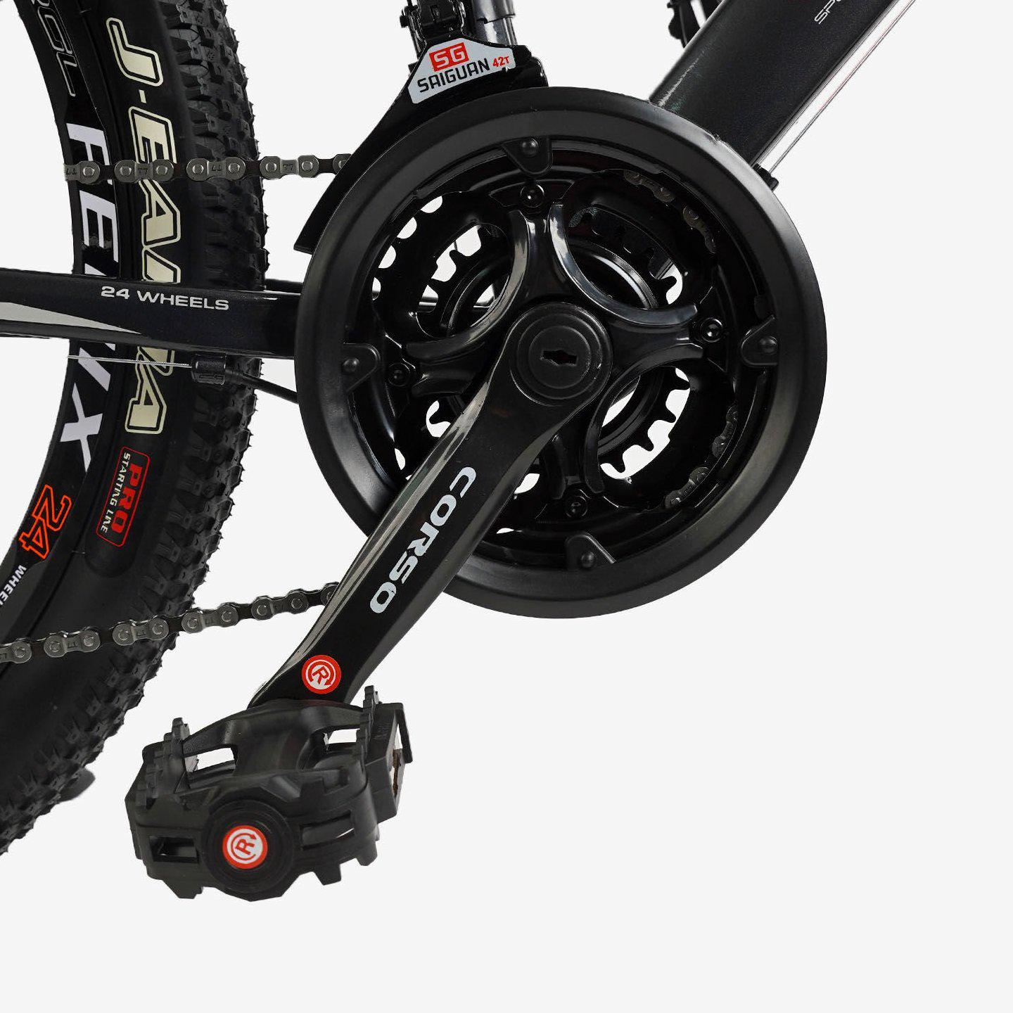 Велосипед горный Corso Fenix 24" подростковый алюминиевый Черно-оранжевый - фото 8 Велосипед горный Corso Fenix 24" подростковый алюминиевый Черно-оранжевый - фото 8