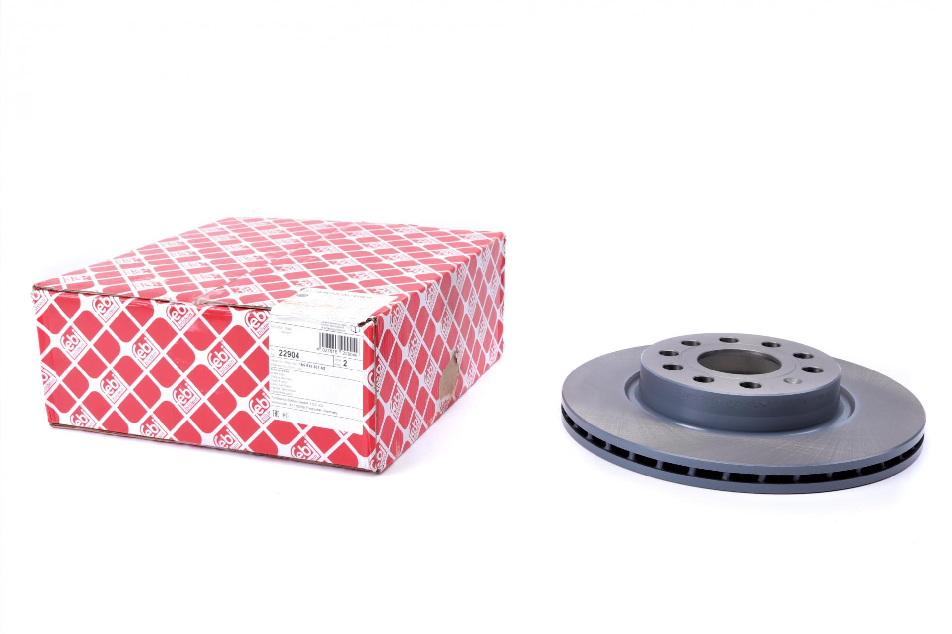 Диск тормозной передний FEBI BILSTEIN для VW Caddy 04-280x22 мм (22904)