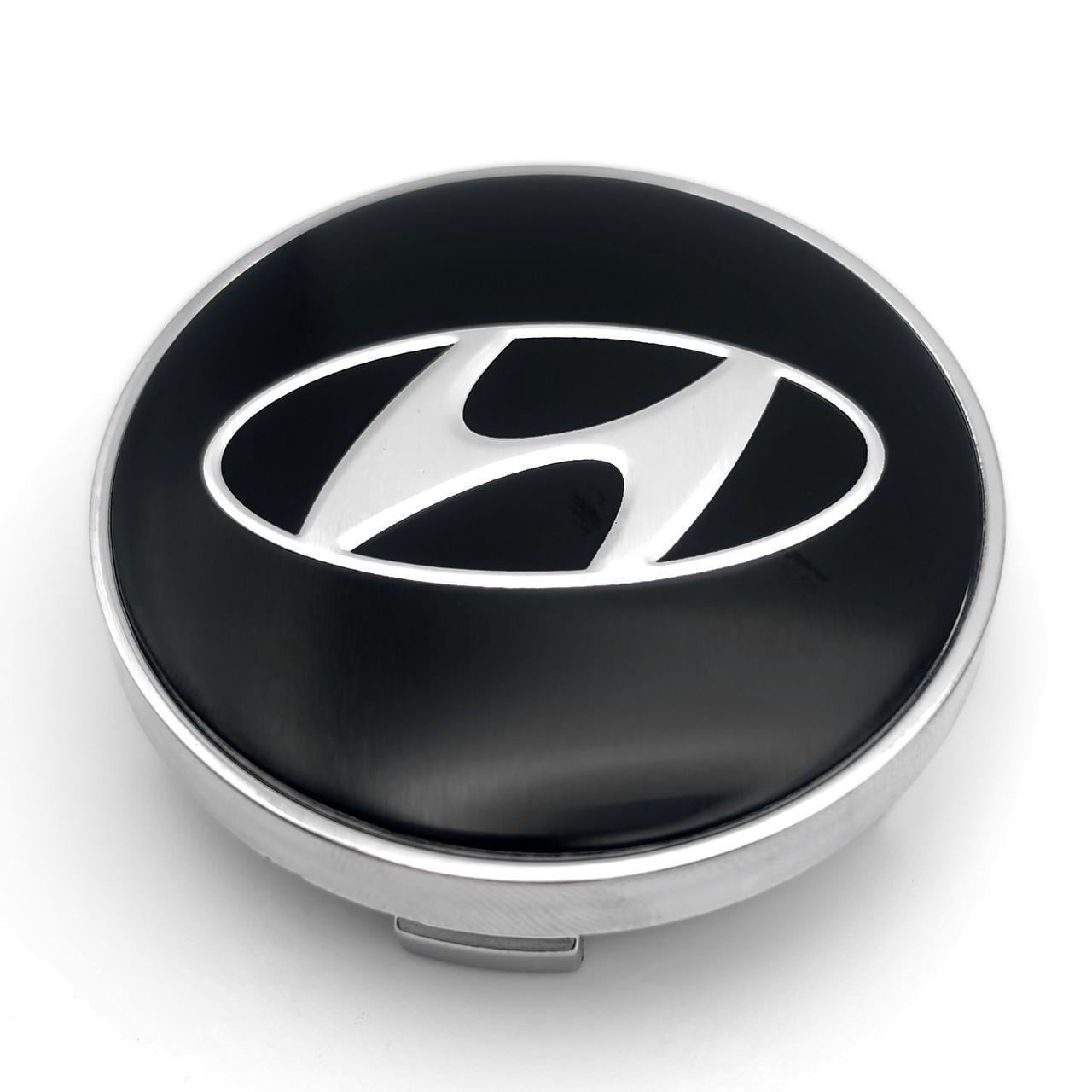 Ковпачок заглушка маточини колеса Hyundai 60 мм Чорний/Хром (3009557704)