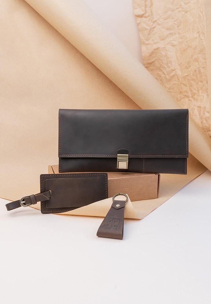 Набор кожаных аксессуаров для путешественника Прага (A-026233)