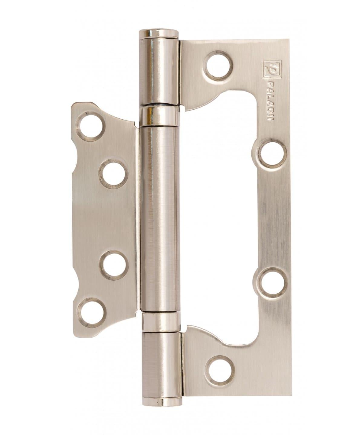 Петля для дверей накладная универсальная Paladii 2ВВ бабочка SN 100х62х2,0 мм 2 шт. Сатин (ПП058)