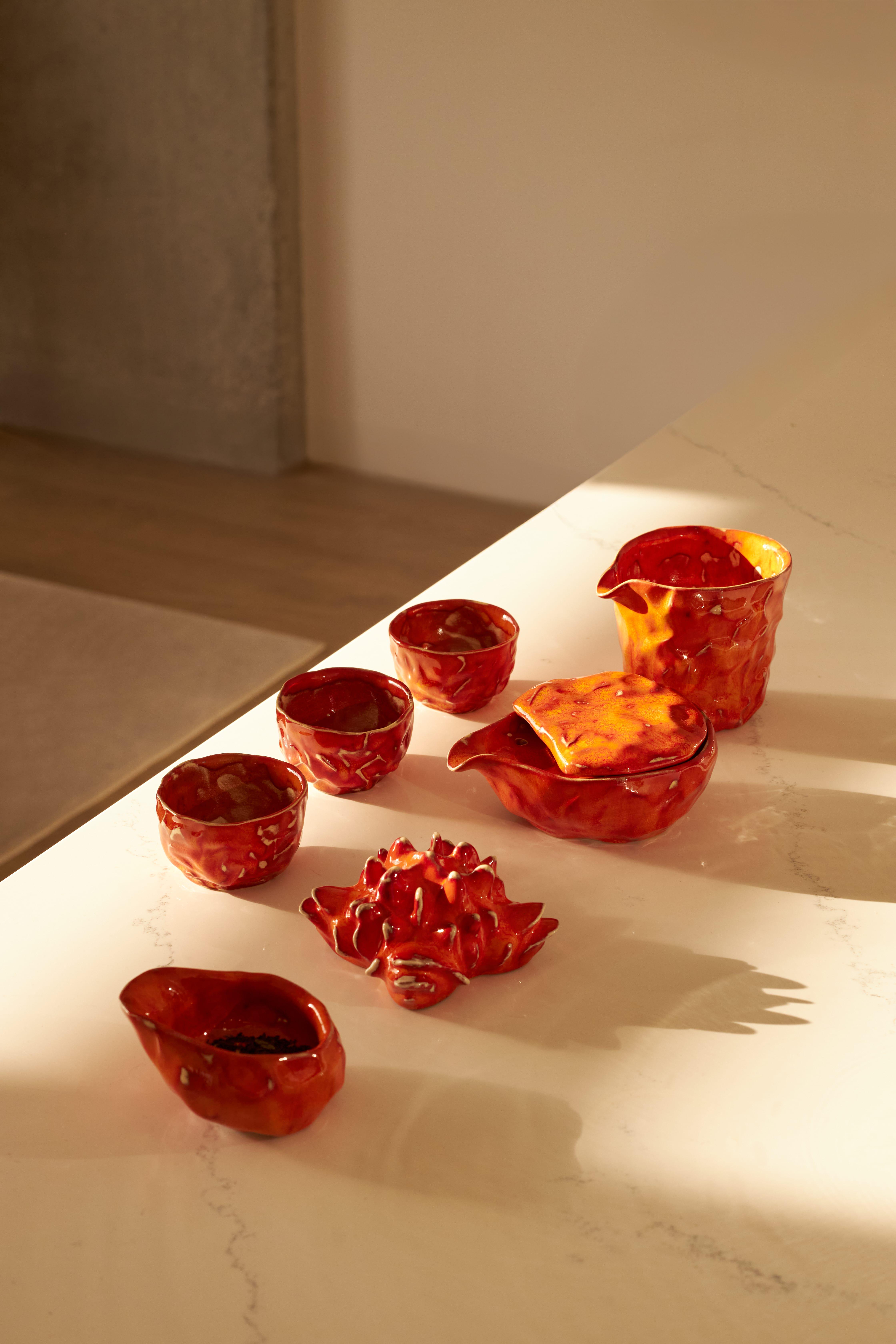 Набір для чайної церемонії Лавовий гайвань/чахай/чаху/піала ручної роботи 3 шт. (TS-01) - фото 8 Набір для чайної церемонії Лавовий гайвань/чахай/чаху/піала ручної роботи 3 шт. (TS-01) - фото 8