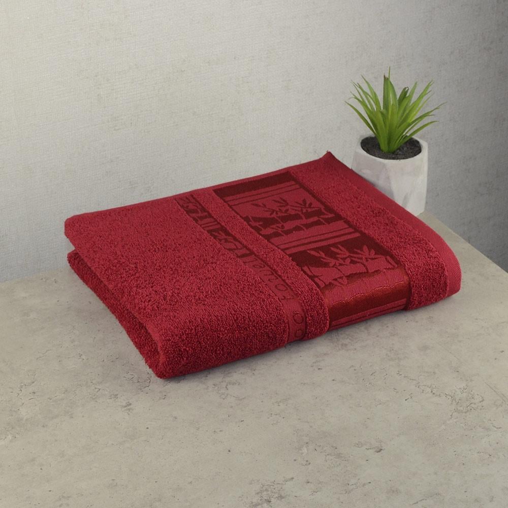 Хлопковое полотенце для лица GM Textile BambooN 50х90 см Красный