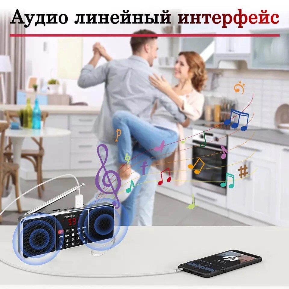 Радіоприймач Retekess TR602 з мікрофоном Чорний (TR602) - фото 13