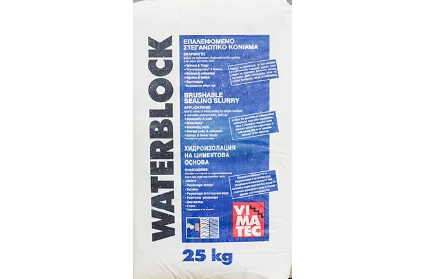 Смесь гидроизоляционная однокомпонентная полимерцементная Vimatec Waterblock 25 кг