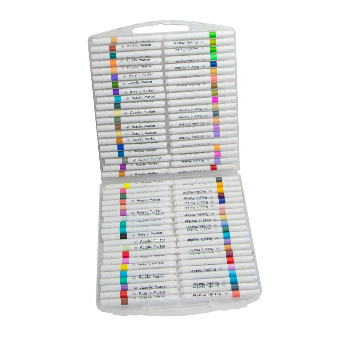 Набір маркерів акриловіих для скетчингу в кейсі 80 шт. (1010890-White-80) - фото 8 Набір маркерів акриловіих для скетчингу в кейсі 80 шт. (1010890-White-80) - фото 8