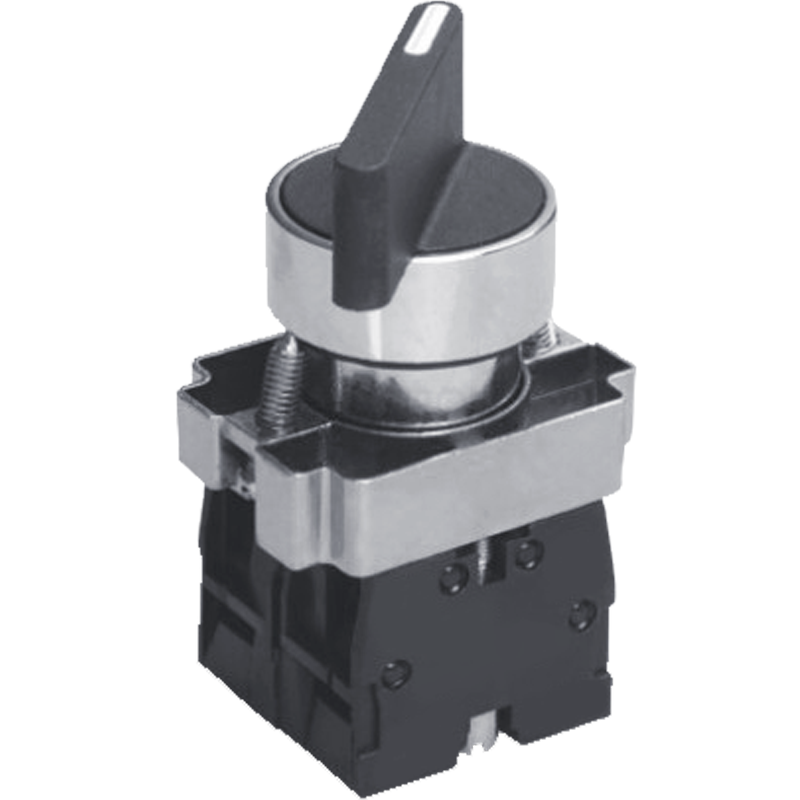 Переключатель CNC LAY5-ВJ33 I-O-II 2NO 22 мм без подсветки 3 положения с удлиненной ручкой Черный (Б00029352)
