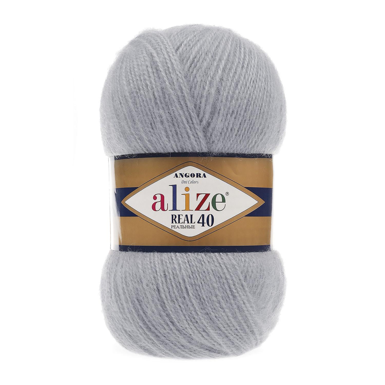 Пряжа Alize Angora Real 40 21 Серый (6354)