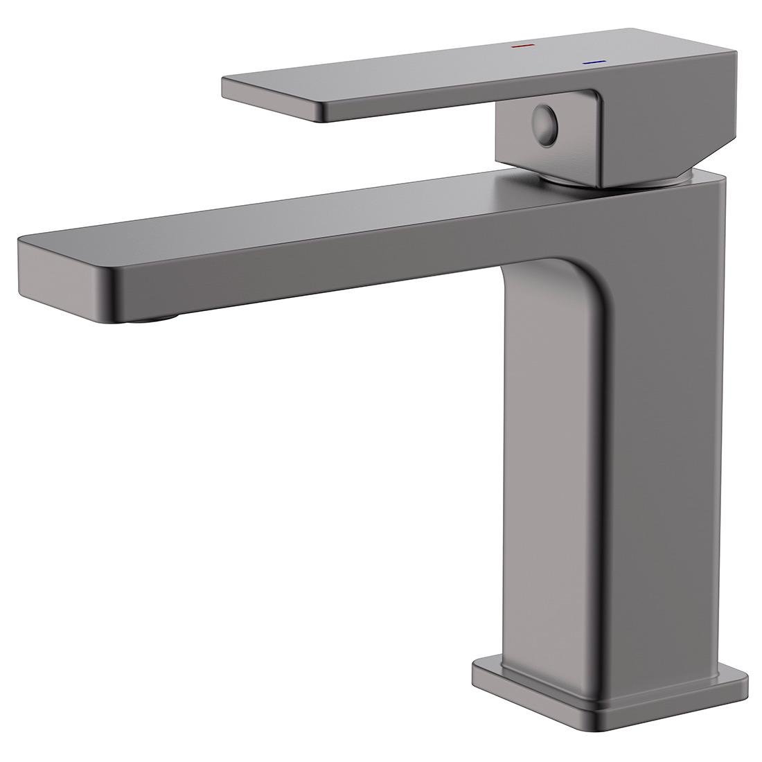 Смеситель для умывальника Q-tap Gemini QTGEM270GMB45676 однорычажный Графитовый (235042)