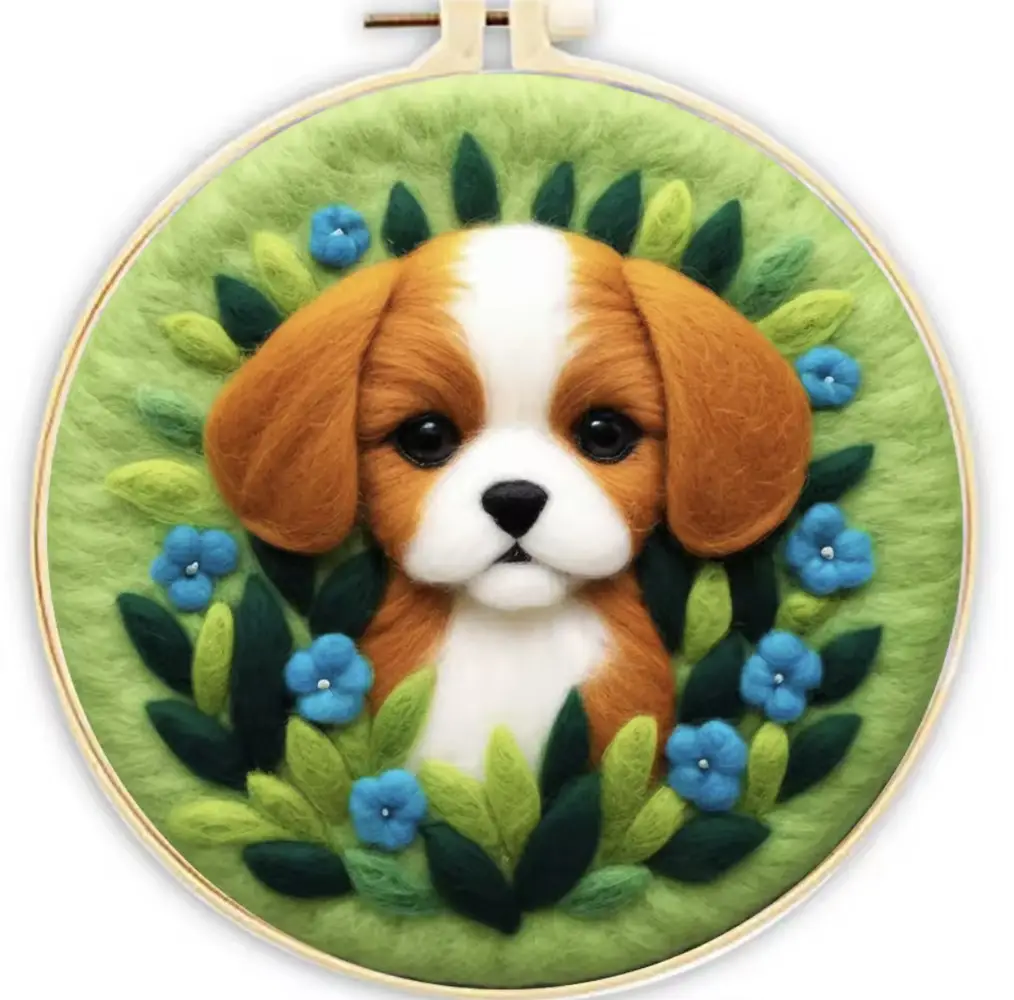 Набор для валяния из шерсти Милая собачка 20 см