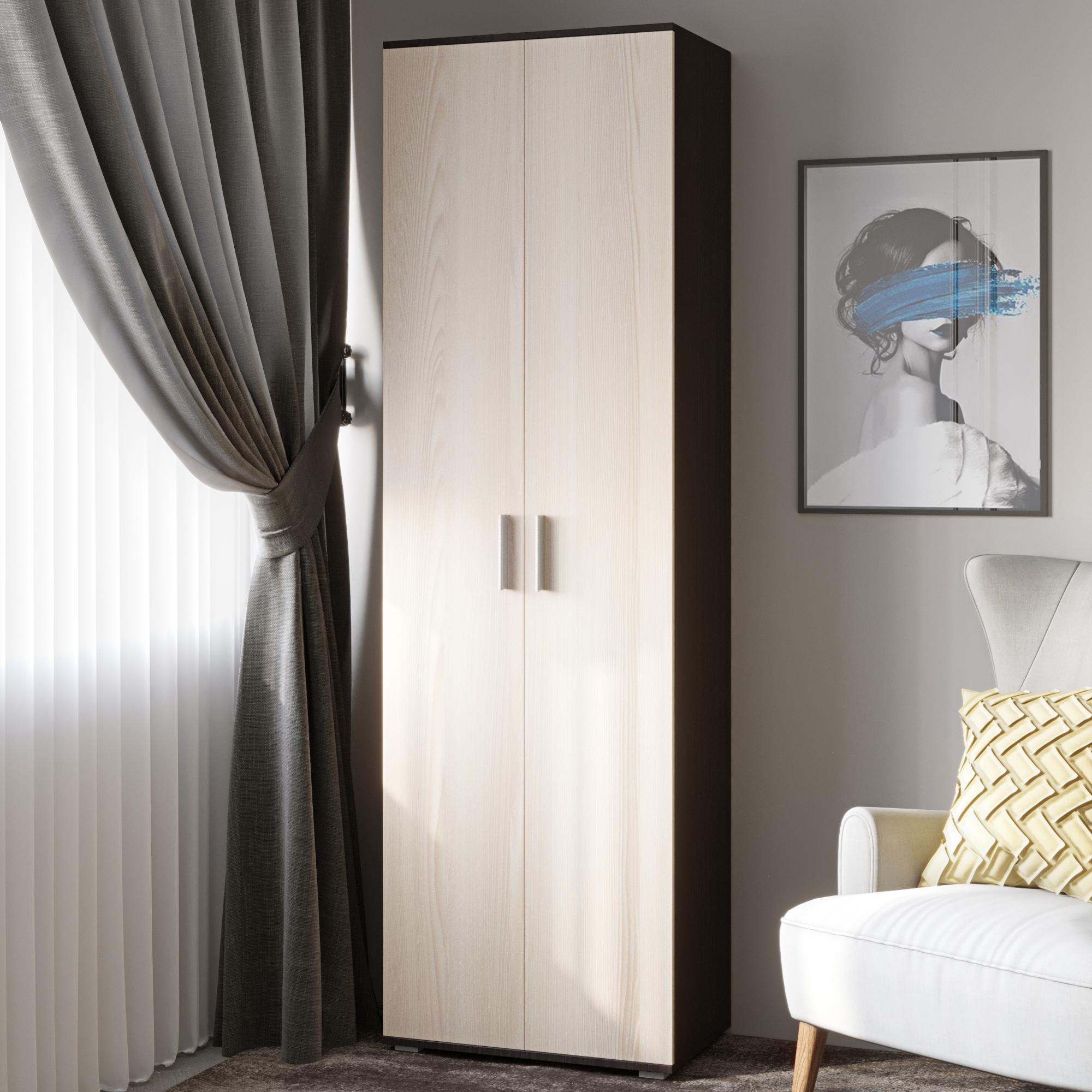 Шкаф Эверест ШП-1 2-х дверный Венге/Дуб молочный (EVR-2310)