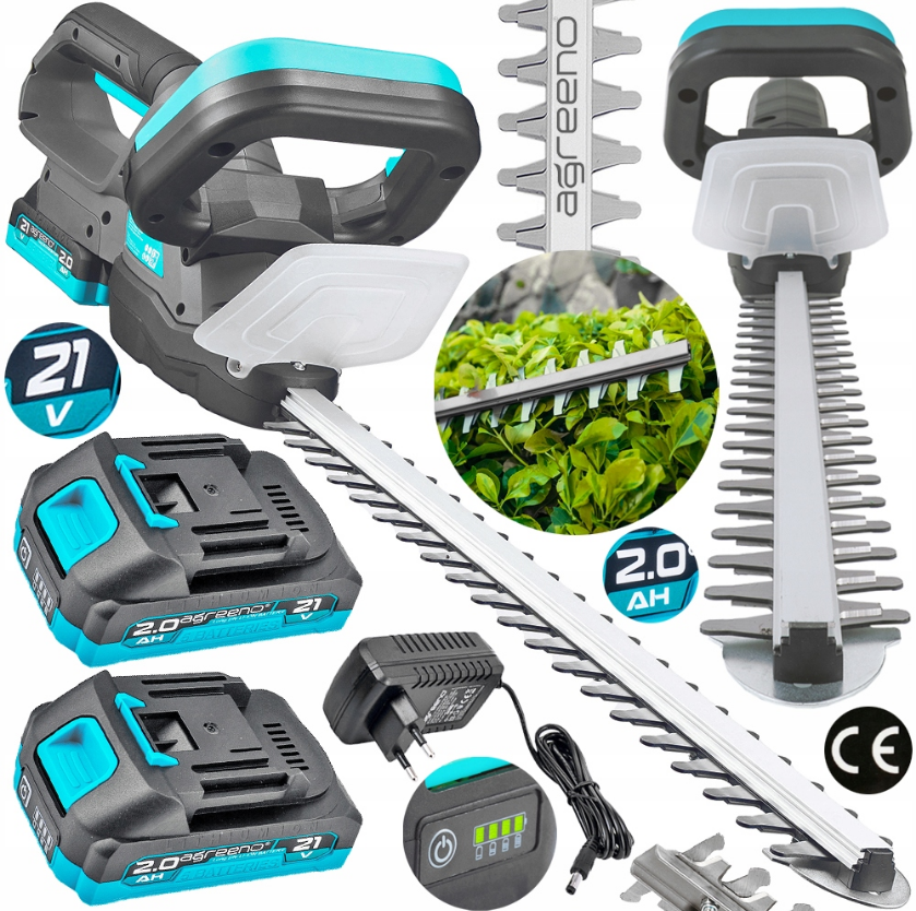 Кущоріз акумуляторний AGREENO 50 см 20 В з 2 акумуляторами 2 Аг (AG460) - фото 4 Кущоріз акумуляторний AGREENO 50 см 20 В з 2 акумуляторами 2 Аг (AG460) - фото 4