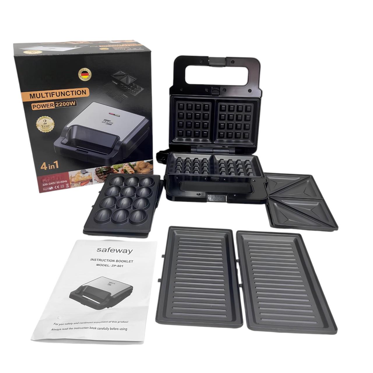 Мультимейкер Zepline ZP-801 з антипригарним покриттям 2200 Вт (є212) - фото 6 Мультимейкер Zepline ZP-801 з антипригарним покриттям 2200 Вт (є212) - фото 6