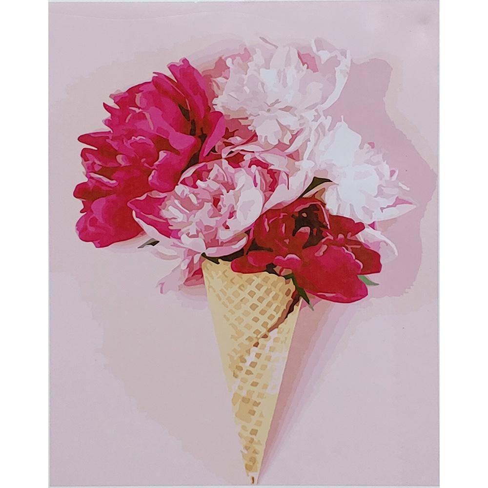 Картина по номерам Strateg Премиум Пионы в рожке 40x50 см (SY6892)