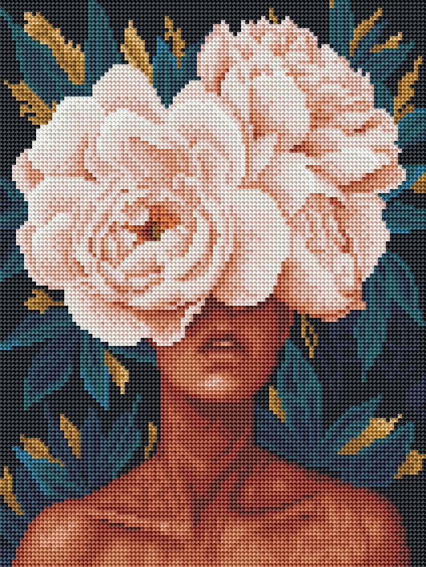 Алмазная мозаика Brushme Цветочная загадка 30x40 см (RDBS7032)