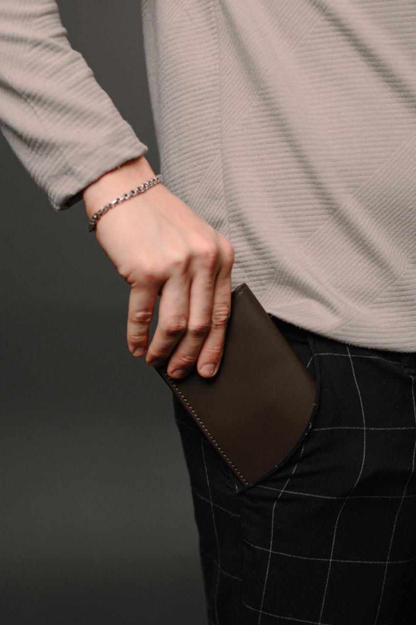 Портмоне мужское из натуральной кожи Коричневый (SR005) - фото 12 Портмоне мужское из натуральной кожи Коричневый (SR005) - фото 12