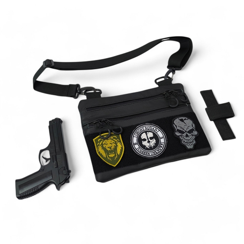 Сумка-кобура 6805 натуральная кожа Black (tf6805) - фото 12 Сумка-кобура 6805 натуральная кожа Black (tf6805) - фото 12