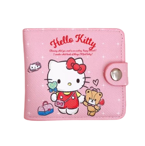 Кошелек с принтом Hello Kitty на кнопке Розовый (87150785)