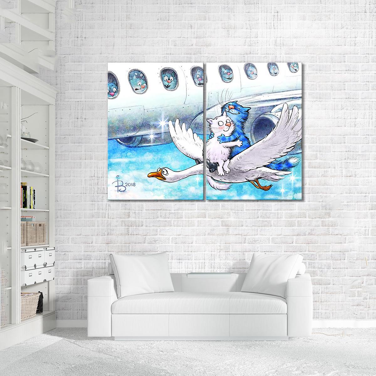 Модульная картина Фантазия ре мажор 2 модуля 60x90 см