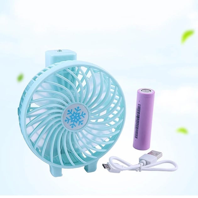 Вентилятор Handy Mini Fan USB зі складною ручкою Синій (14424310) - фото 3