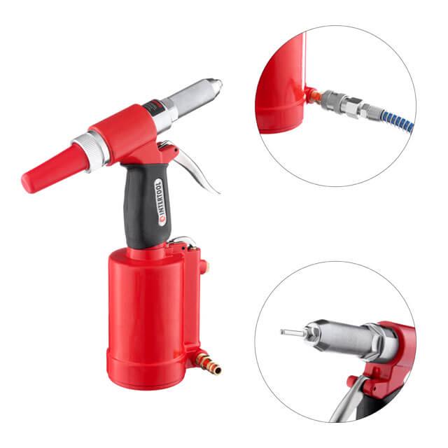 Пистолет заклепочный пневматический в кейсе с аксессуарами - фото 4 Пистолет заклепочный пневматический в кейсе с аксессуарами - фото 4