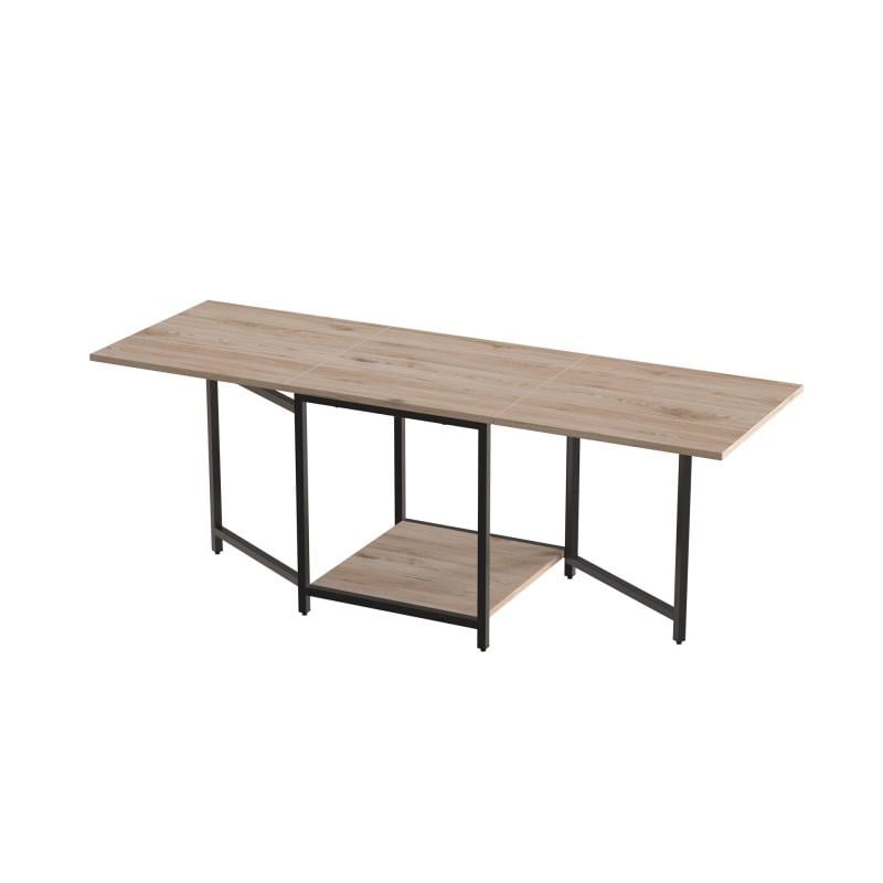 Стіл журнальний трансформер Ferrum-decor Kub Kombo Чорний метал ДСП Дуб Сан-Марино (FRD-105151) - фото 1