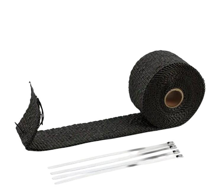 Термолента для глушителя жаропрочная с хомутами 50 мм x 5 м (521-01)