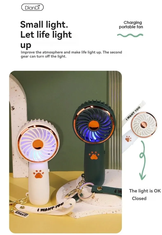 Вентиляторо ручний акумуляторний USB (104) - фото 3