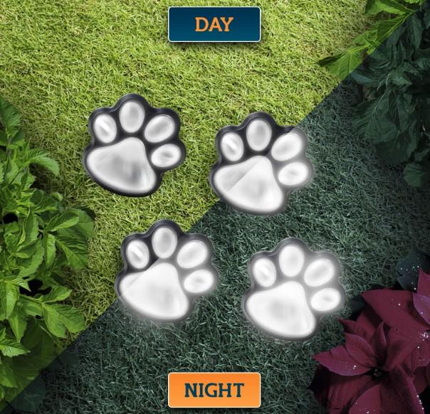 Уличный светильник Solar Paw Print Lights IP65 на солнечной батарее 8 шт. - фото 7