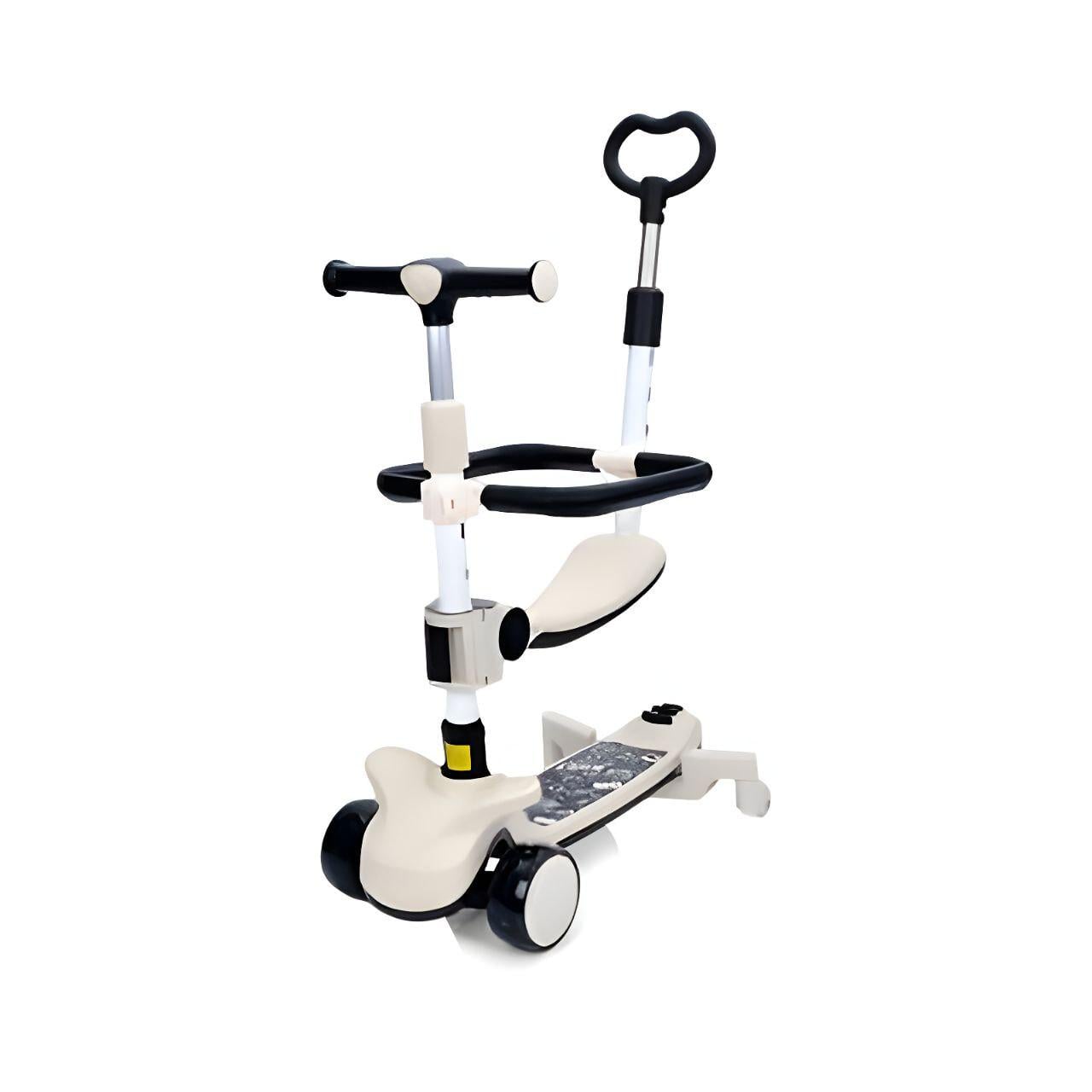 Самокат JR 3-096 5в1 металл/пластик с подсветкой и музыкой дополнительные колеса Черный (25154661)