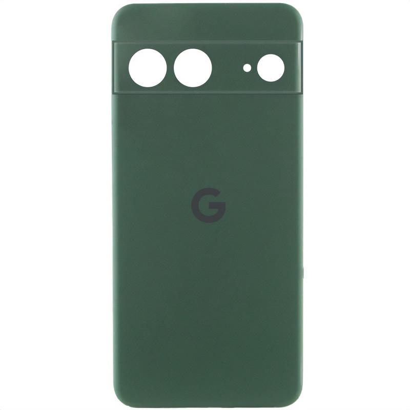 Противоударный Чехол Silicone Cover Lakshmi Full Camera (AAA) with Logo для Google Pixel  7a Зеленый / Cyprus Green