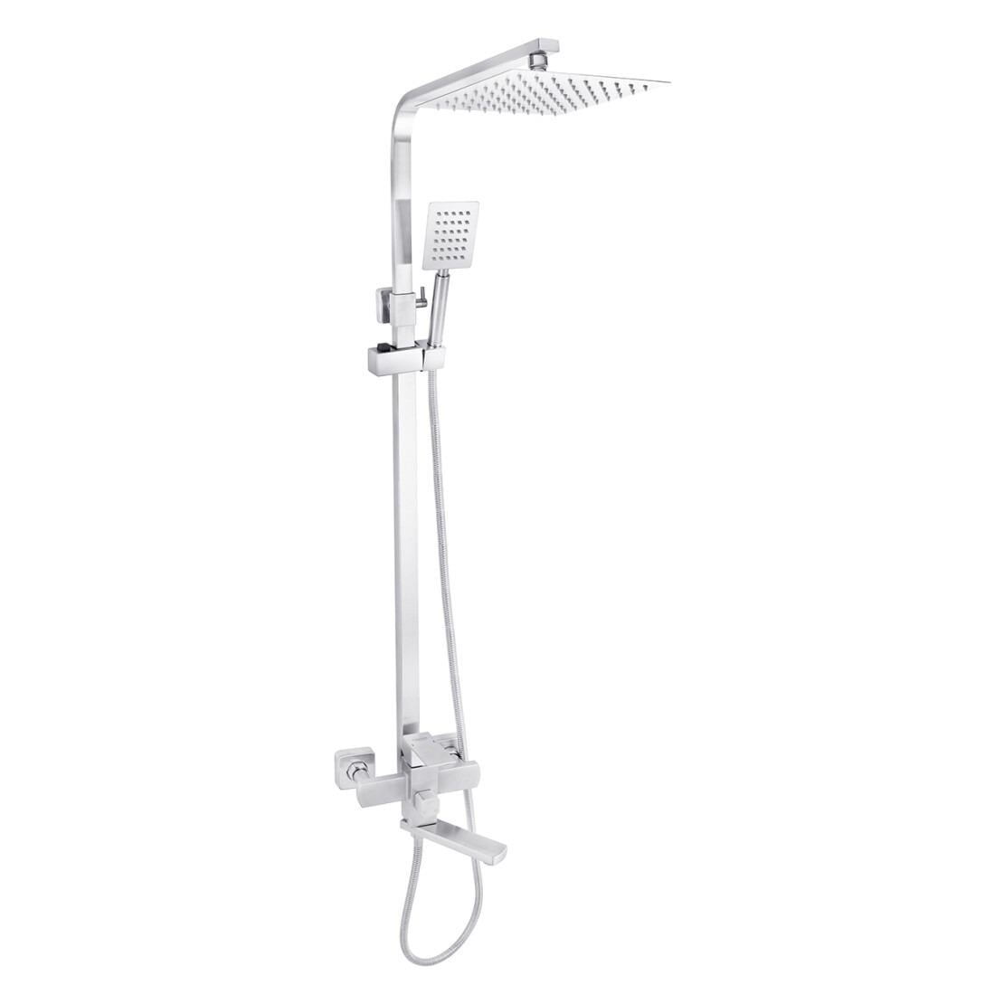 Душова система для ванни Kroner KRP Edelstahl Kubus ESG063 з виливом сатин (32693736)