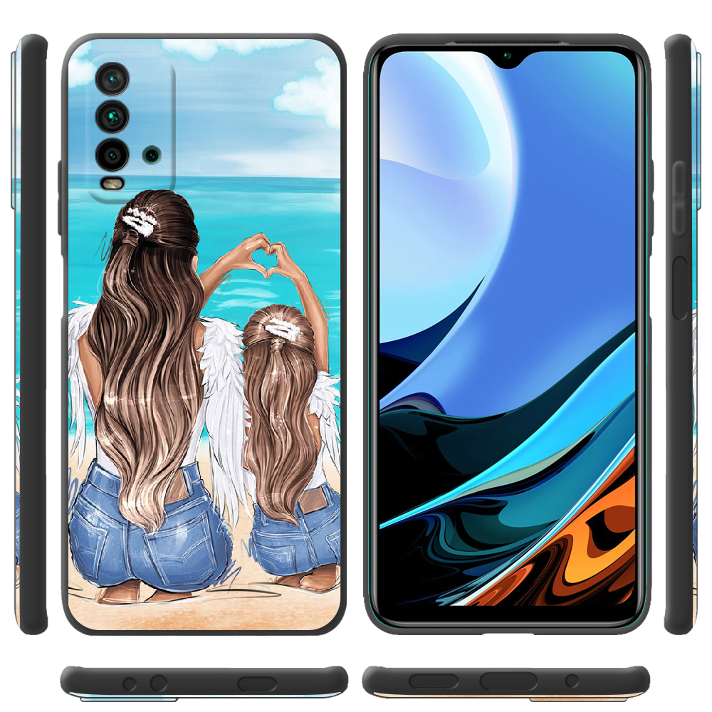 Чохол BoxFace Xiaomi Redmi 9T Family Vacation Чорний силікон (41685-up2380-42106) - фото 2