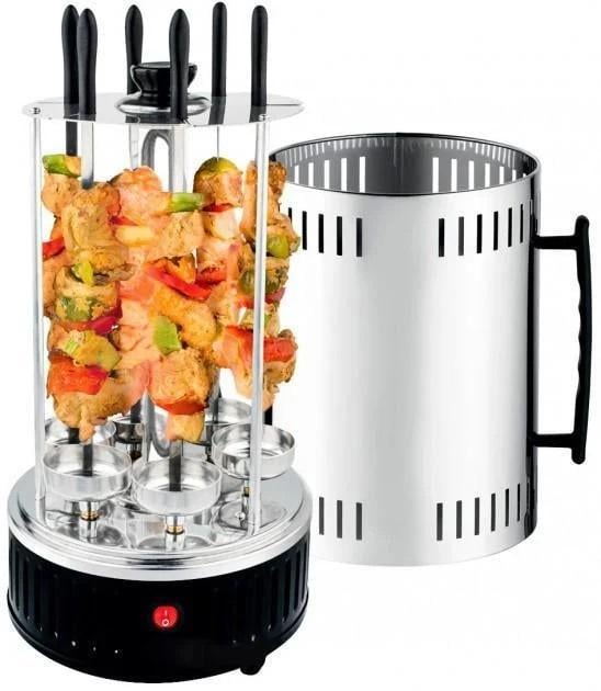 Електрошашличниця Domotec Bbq на 6 шампурів вертикальна (0182) - фото 2 Електрошашличниця Domotec Bbq на 6 шампурів вертикальна (0182) - фото 2